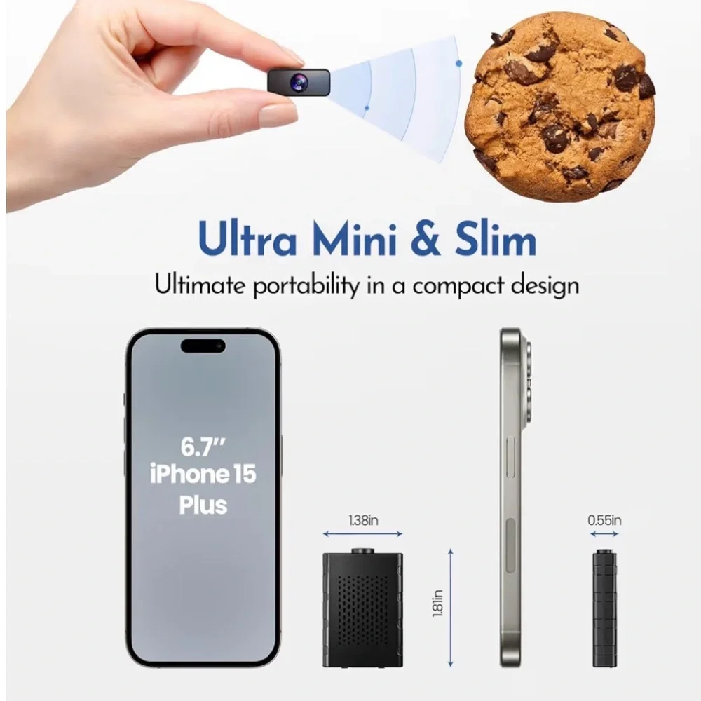 Mini Camera, Nanny Cam for Home | Free Cloud & SD